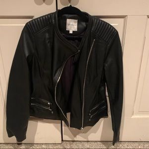 JustFab Black Faux Leather Jacket